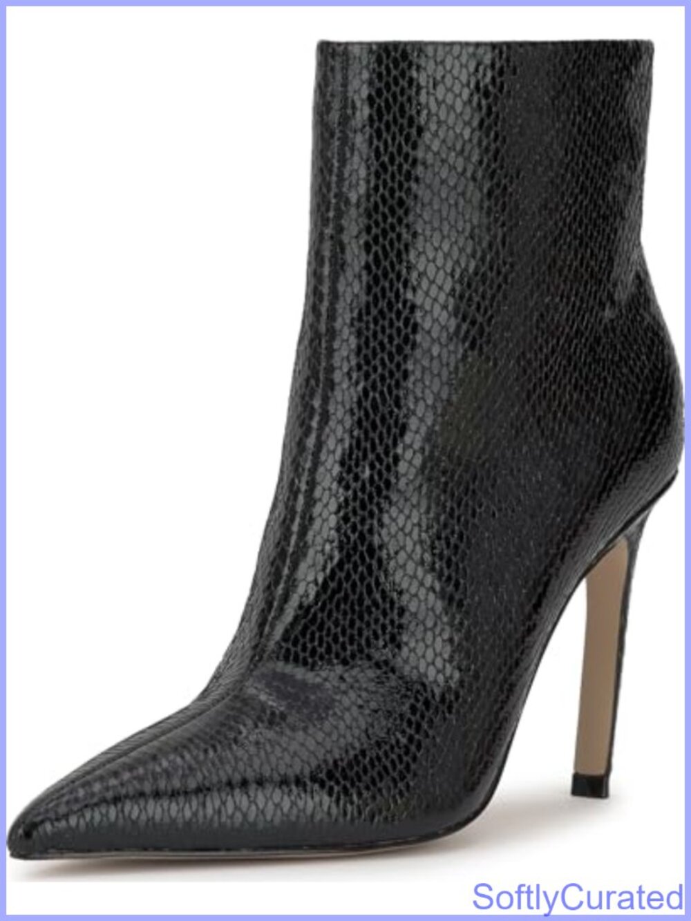 Faux Leather Pointed Toe Stiletto Heel Women's Heels